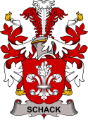 Coat of arms used by the Danish family Schack