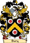 English or Welsh Family Coat of Arms (v.23) for Bury (Burye, 1566)