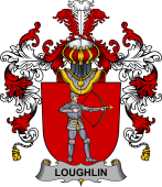 Irish Family Coat of Arms (v.25b) Loughlin or O'Loughlin