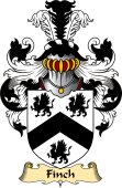 English Coat of Arms (v.23) for the family Finch