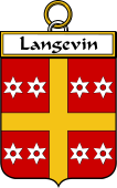 French Coat of Arms Badge for Langevin