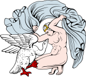 Gods and Goddesses Clipart image: Leda and the Swan