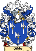 English or Welsh Family Coat of Arms (v.23) for Gibbs