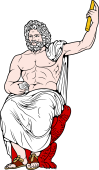 Gods and Goddesses Clipart image: Zeus (Jupiter)