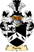 English Coat of Arms (v.23) for the family Parvis