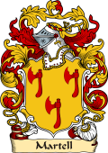 English or Welsh Family Coat of Arms (v.23) for Martell (Ref Berry)