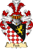 v.23 Coat of Family Arms from Germany for Peck