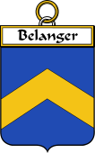 French Coat of Arms Badge for Belanger