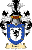English Coat of Arms (v.23) for the family Levett or Leavett