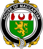 Irish Coat of Arms Badge for the MACCARTAN family