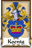 German Coat of Arms Wappen Bookplate  for Koenig