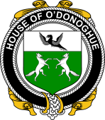 Irish Coat of Arms Badge for the O'DONOGHUE family