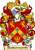 English or Welsh Family Coat of Arms (v.23) for Butterworth