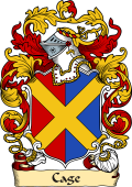 English or Welsh Family Coat of Arms (v.23) for Cage (Kent)