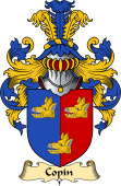 English Coat of Arms (v.23) for the family Copin