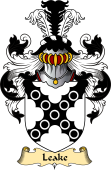 English Coat of Arms (v.23) for the family Leke or Leake