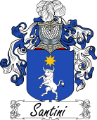 Araldica Italiana Coat of arms used by the Italian family Santini