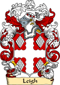 English or Welsh Family Coat of Arms (v.23) for Leigh