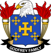 Coat of arms used by the Godfrey family in the United States of America