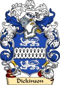 English or Welsh Family Coat of Arms (v.23) for Dickinson