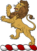 Family crest from England for Addagh Crest - A Lion Rampant