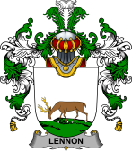 Irish Family Coat of Arms (v.25b) Lennon or O'Lennon