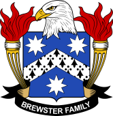 Coat of arms used by the Brewster family in the United States of America