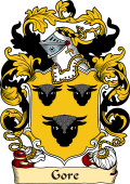 English or Welsh Family Coat of Arms (v.23) for Gore (Aldrington and Surendon, Wiltshire)