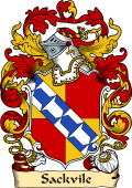 English or Welsh Family Coat of Arms (v.23) for Sackvile (Sackville)