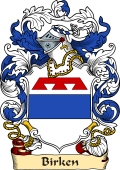 English or Welsh Family Coat of Arms (v.23) for Birken (Yorkshire)