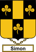 English Coat of Arms Shield Badge for Simon