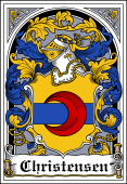 Danish Coat of Arms Bookplate for Christensen