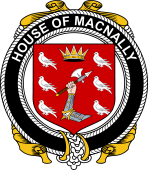 Irish Coat of Arms Badge for the MACNALLY family