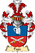 v.23 Coat of Family Arms from Germany for Pape