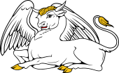 Winged Bull Couchant
