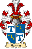 v.23 Coat of Family Arms from Germany for Hannet