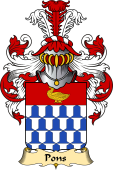 French Family Coat of Arms (v.23) for Pons