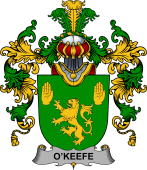 Irish Family Coat of Arms (v.25b) Keefe or O'Keefe