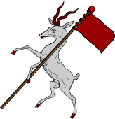 Antelope Rmpt Holding Flag and Pole