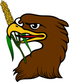 Eagle Head Holding Wheat Stalk