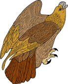 Birds of Prey Clipart image: Golden Eagle (Rising)