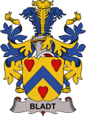Coat of arms used by the Danish family Bladt