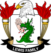 Coat of arms used by the Lewis family in the United States of America