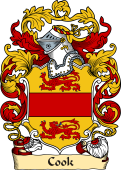 English or Welsh Family Coat of Arms (v.23) for Cook (e)