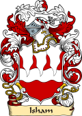 English or Welsh Family Coat of Arms (v.23) for Isham (Lamport, Northamptonshire)