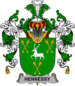 Irish Family Coat of Arms (v.25b) Hennessy or O'Hennessy