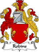 English Coat of Arms for the family Robins