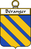 French Coat of Arms Badge for Béranger