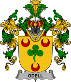 Irish Family Coat of Arms (v.25b) Odell