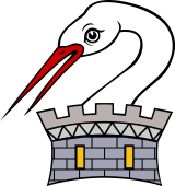 Stork Head Issuing From Battlements